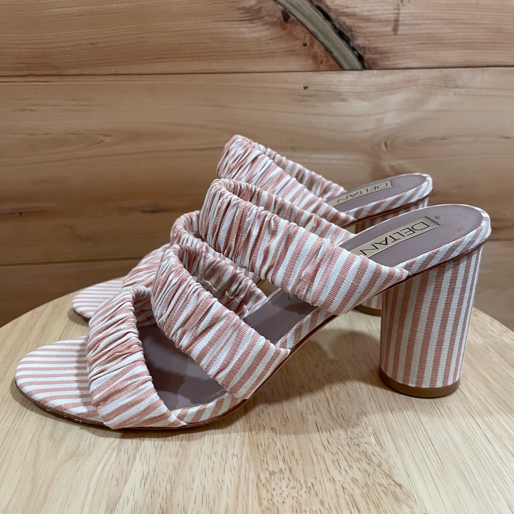 Deltan Collette Candy Striped Heels Size 8